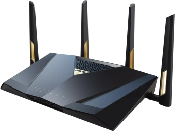 Роутер беспроводной Asus RT-BE88U BE7200 100/1000/2500/10000/SFP+ черный - купить недорого с доставкой в интернет-магазине