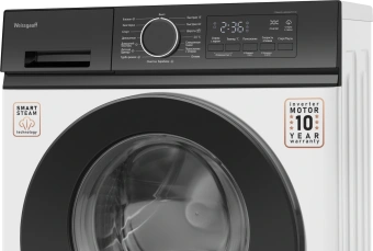 Стиральная машина Weissgauff WM 41106 Inverter Steam класс: A+++ загр.фронтальная макс.:6кг белый инвертор - купить недорого с доставкой в интернет-магазине