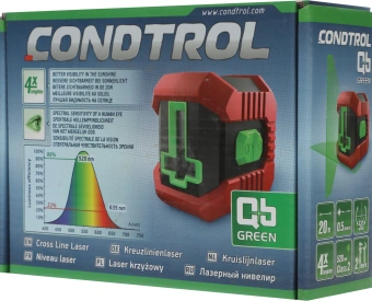 Нивелир лазерн. Condtrol QB Green 2кл.лаз. 520нм цв.луч. зеленый 2луч. (1-2-304) - купить недорого с доставкой в интернет-магазине