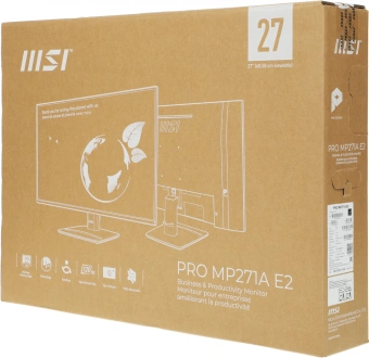 Монитор MSI 27" Pro MP271A E2 черный IPS LED 16:9 HDMI M/M матовая 300cd 178гр/178гр 1920x1080 120Hz VGA DP FHD 3.82кг - купить недорого с доставкой в интернет-магазине