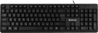 Клавиатура Defender Daily Hb-162 черный USB Multimedia (45162) - купить недорого с доставкой в интернет-магазине