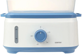 Пароварка Centek CT-1462 3ярус. 1050Вт белый/голубой - купить недорого с доставкой в интернет-магазине