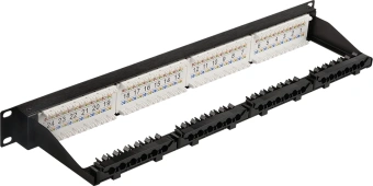 Патч-панель Lanmaster LAN-PPN24U5E 19" 1U 24xRJ45 кат.5E UTP - купить недорого с доставкой в интернет-магазине