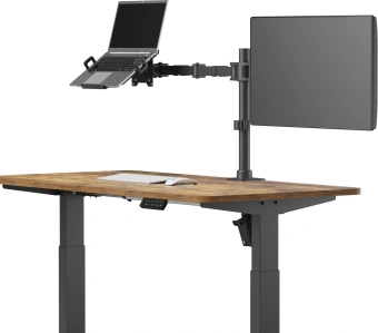 Кронштейн для монитора/ноутбука Cactus CS-VM-LH24-BL черный 17"-35" макс.20кг настольный поворот и наклон - купить недорого с доставкой в интернет-магазине