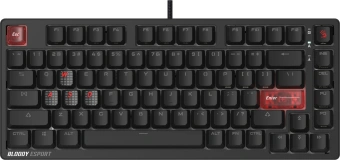Клавиатура A4Tech MS76 механическая черный USB Multimedia for gamer LED кабель 1.8м - купить недорого с доставкой в интернет-магазине