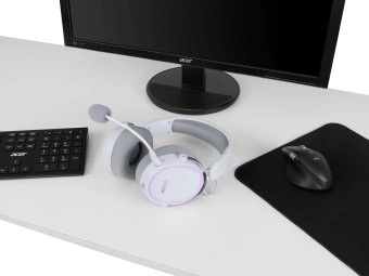 Наушники с микрофоном Acer OHR303 белый мониторные BT/Radio/3.5mm оголовье (ZL.HDSEE.00A) - купить недорого с доставкой в интернет-магазине