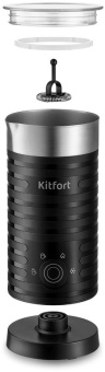 Капучинатор Kitfort КТ-7110 стационар. 550мл черный/серебристый - купить недорого с доставкой в интернет-магазине