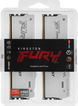 Память DDR5 2x16GB 5600MHz Kingston KF556C36BWEAK2-32 Fury Beast RGB RTL Gaming PC5-44800 CL36 DIMM 288-pin 1.25В kit single rank с радиатором Ret - купить недорого с доставкой в интернет-магазине
