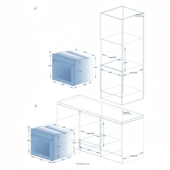 Духовой шкаф Электрический Haier HOQ-R2ARN3GB черный - купить недорого с доставкой в интернет-магазине