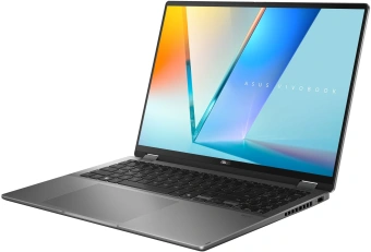 Ноутбук Asus Vivobook 16 Flip TP3607AA-SI086W Core Ultra 7 355 32Gb SSD1Tb Intel Graphics 16" OLED Touch WUXGA (1920x1200) Windows 11 Home grey WiFi BT Cam (90NB17B1-M005K0) - купить недорого с доставкой в интернет-магазине