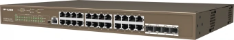 Коммутатор IP-Com G5328P-24-410W (L3) 24x1Гбит/с 4xКомбо(1000BASE-T/SFP) 4SFP 24PoE 370W управляемый - купить недорого с доставкой в интернет-магазине