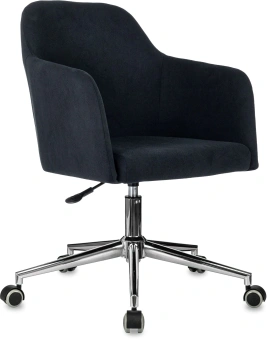 Кресло Бюрократ CH-395SL черный Alfa Black крестов. металл хром - купить недорого с доставкой в интернет-магазине