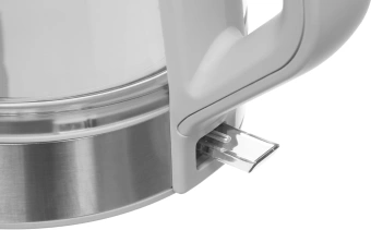 Чайник электрический Haier HK-500 1.7л. 2200Вт серый/белый корпус: стекло/пластик (TD0029955RU) - купить недорого с доставкой в интернет-магазине