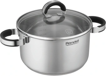 Кастрюля Rondell Brando RDS-1804 3.1л. d=20см (с крышкой) стальной - купить недорого с доставкой в интернет-магазине