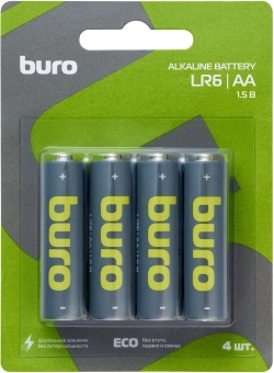Батарея Buro Alkaline LR6 AA 2900mAh (20шт) коробка - купить недорого с доставкой в интернет-магазине