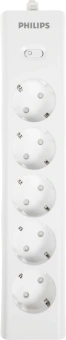 Сетевой фильтр Philips CHP2155WB/51 3м (5 розеток) белый (коробка) - купить недорого с доставкой в интернет-магазине