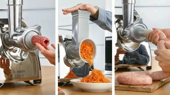 Мясорубка Bosch MFW67440 2000Вт черный/серебристый - купить недорого с доставкой в интернет-магазине