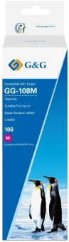Чернила G&G GG-108M C13T09C34A пурпурный70мл для Epson Ecotank L8050/L18050 - купить недорого с доставкой в интернет-магазине