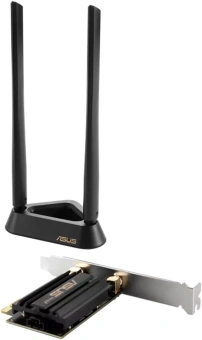 Сетевой адаптер Wi-Fi + Bluetooth Asus PCE-AXE59BT AXE5400 PCI Express x1 2ант. - купить недорого с доставкой в интернет-магазине