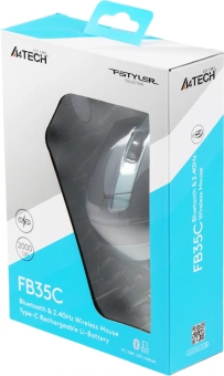 Мышь A4Tech Fstyler FB35C зеленый/черный оптическая 2000dpi беспров. BT/Radio USB 6but (FB35C MIDNIGHT GREEN) - купить недорого с доставкой в интернет-магазине
