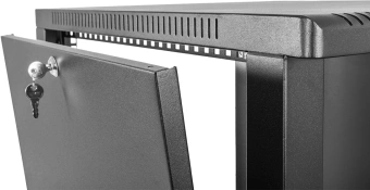 Шкаф коммутационный ЦМО (ШРН-12.500.1-9005) настенный 12U 600x529мм пер.дв.стал.лист 200кг черный 470мм 180град. - купить недорого с доставкой в интернет-магазине