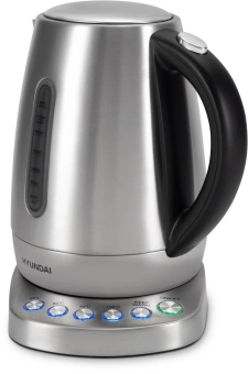 Чайник электрический Hyundai HYK-S7770 1.7л. 2200Вт серебристый/черный корпус: металл - купить недорого с доставкой в интернет-магазине