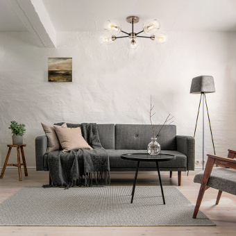 Люстра Hiper Louise H191-5 потолоч. бронза ант./черный - купить недорого с доставкой в интернет-магазине