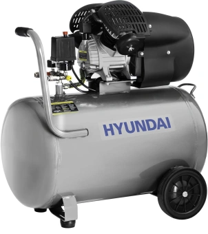 Компрессор поршневой Hyundai HYC 402100LMS масляный 400л/мин 100л 2200Вт серебристый/черный - купить недорого с доставкой в интернет-магазине