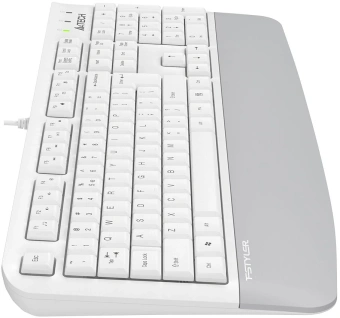 Клавиатура A4Tech Fstyler FK20 белый USB Multimedia (подставка для запястий) (FK20) кабель 1.5м - купить недорого с доставкой в интернет-магазине
