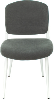 Стул для дома Бюрократ KF-8W_2 комплект 2шт серый металл белый на ножках (KF-8W/FABRIC/GREY_2) - купить недорого с доставкой в интернет-магазине