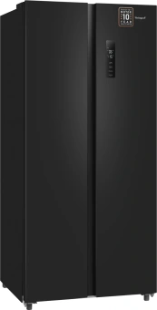 Холодильник Weissgauff WSBS 500 Inverter NoFrost Black 2-хкамерн. черный стекло инвертер - купить недорого с доставкой в интернет-магазине