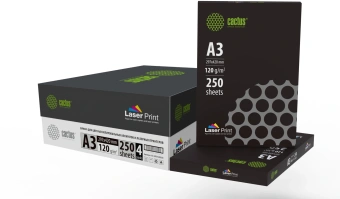 Бумага Cactus CS-LPA3120250 A3/120г/м2/250л./белый CIE170% для лазерной печати - купить недорого с доставкой в интернет-магазине
