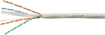 Кабель информационный Cabeus UTP-4P-CAT.6-SOLID-GY кат.6 U/UTP 4 пары PVC внутренний 305м серый - купить недорого с доставкой в интернет-магазине