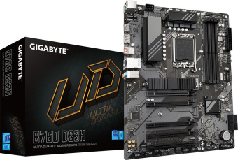 Материнская плата Gigabyte B760 DS3H Soc-1700 Intel B760 4xDDR5 ATX AC`97 8ch(7.1) GbLAN RAID+HDMI+DP - купить недорого с доставкой в интернет-магазине