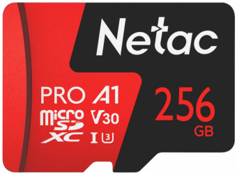 Флеш карта microSDXC 256Gb Class10 Netac NT02P500PRO-256G-R P500 Extreme Pro + adapter - купить недорого с доставкой в интернет-магазине