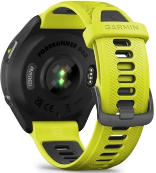 Смарт-часы Garmin Forerunner 965 47мм 1.4" AMOLED корп.черный рем.черный/желтый разм.брасл.:135-205мм (010-02809-12) - купить недорого с доставкой в интернет-магазине