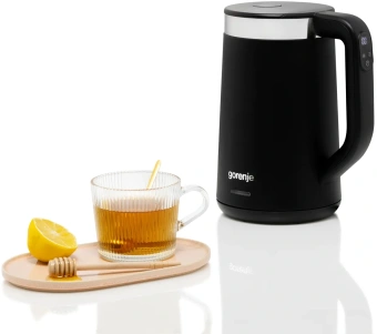 Чайник электрический Gorenje K17TRDW 1.7л. 2200Вт черный/серебристый корпус: металл - купить недорого с доставкой в интернет-магазине