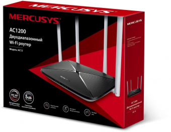 Роутер беспроводной Mercusys AC12 AC1200 10/100BASE-TX черный - купить недорого с доставкой в интернет-магазине