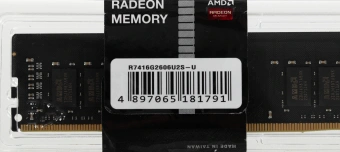 Память DDR4 16GB 2666MHz AMD R7416G2606U2S-U Radeon R7 Performance Series RTL PC4-21300 CL16 DIMM 288-pin 1.2В single rank Ret - купить недорого с доставкой в интернет-магазине