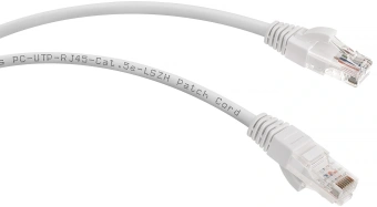 Патч-корд Cabeus PC-UTP-RJ45-CAT.5E-1M-WH-LSZH U/UTP RJ-45 вил.-вилка RJ-45 кат.5E 1м белый LSZH - купить недорого с доставкой в интернет-магазине