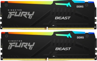 Память DDR5 2x8GB 5600MHz Kingston KF556C40BBAK2-16 Fury Beast RGB RTL Gaming PC5-44800 CL40 DIMM 288-pin 1.25В single rank с радиатором Ret - купить недорого с доставкой в интернет-магазине