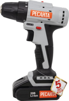 Дрель-шуруповерт Ресанта ДА-20-2ЛК-Б аккум. патрон:быстрозажимной (кейс в комплекте) (75/14/10) - купить недорого с доставкой в интернет-магазине