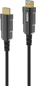 Кабель аудио-видео Digma HDMI 2.1 AOC HDMI (m)/HDMI (m) 50м. позолоч.конт. черный (HDMI-AOC2.1-50) - купить недорого с доставкой в интернет-магазине