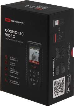Лазерный дальномер Ada Cosmo 120 Video 2кл.лаз. 690нм цв.луч. красный в кейсе (А00523) - купить недорого с доставкой в интернет-магазине