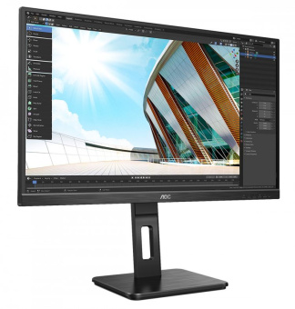Монитор AOC 27" Pro Q27P2Q черный IPS LED 4ms 16:9 HDMI M/M матовая HAS Piv 300cd 178гр/178гр 2560x1440 75Hz VGA DP 2K USB 6.31кг - купить недорого с доставкой в интернет-магазине