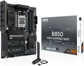 Материнская плата Asus B850 MAX GAMING WIFI Socket AM5 AMD B850 ATX AC`97 8ch(7.1) 2.5Gg RAID+HDMI+DP - купить недорого с доставкой в интернет-магазине