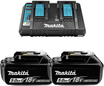 Батарея аккумуляторная Makita BL1850B 18В 5Ач Li-Ion (З/У в компл.) (191L75-3) - купить недорого с доставкой в интернет-магазине