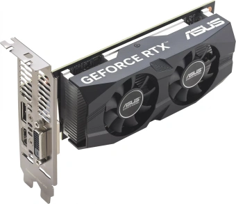 Видеокарта Asus PCI-E 4.0 RTX3050-O6G-LP-BRK NVIDIA GeForce RTX 3050 6Gb 96bit GDDR6 1507/14000 DVIx1 HDMIx1 DPx1 HDCP Ret low profile - купить недорого с доставкой в интернет-магазине