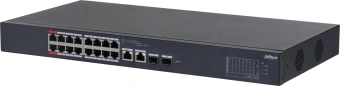 Коммутатор Dahua DH-CS4218-16ET-240 (L2) 16x100Мбит/с 2xКомбо(1000BASE-T/SFP) 2SFP 16PoE 240W управляемый - купить недорого с доставкой в интернет-магазине