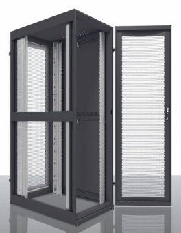 Шкаф серверный ЦМО (ШТК-СП-48.6.12-44АА-9005) напольный 48U 600x1190мм пер.дв.перфор. задн.дв.перфор. 2 бок.пан. направл.под закл.гайки 1350кг черный 890мм 150кг 180град. 2215мм IP20 сталь - купить недорого с доставкой в интернет-магазине